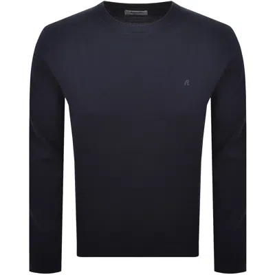 Replay Crew Neck Knit Jumper Deep Blue
