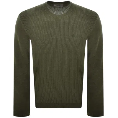 Replay Crew Neck Knit Jumper Green
