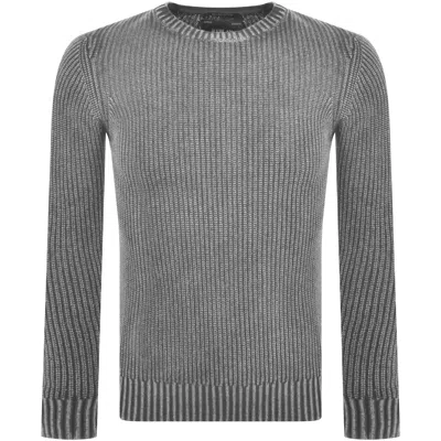 Replay Crew Neck Knit Jumper Grey