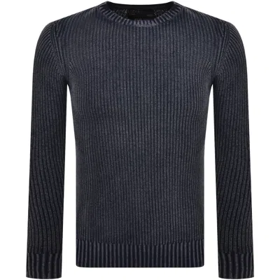 Replay Crew Neck Knit Jumper Navy