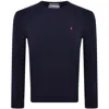 Replay Crew Neck Knit Jumper Navy In Navy