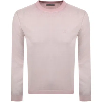Replay Crew Neck Knit Jumper Pink