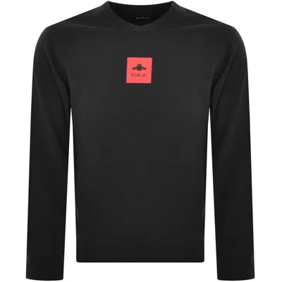 Replay Crew Neck Sweatshirt Black
