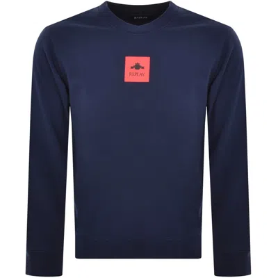 Replay Crew Neck Sweatshirt Navy