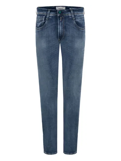 Replay Faded-finish Jeans In Blue