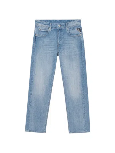 Replay Faded-effect Jeans In Blue