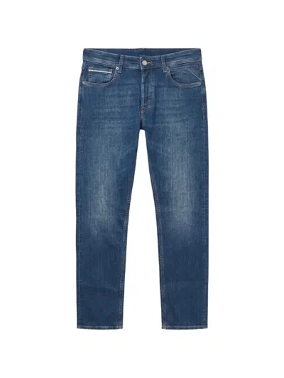 Replay Faded-effect Slim-fit Jeans In Blue