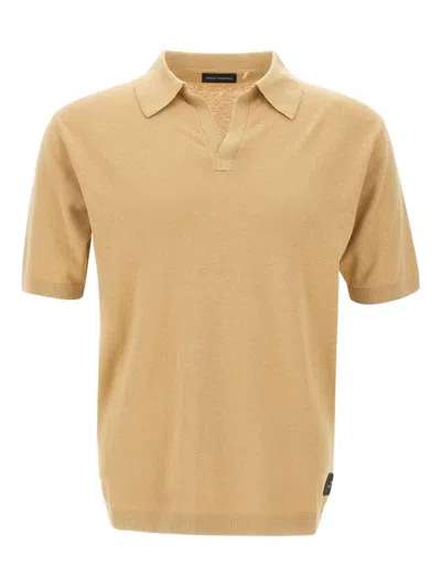 Replay Fine-knit Polo Shirt In Brown