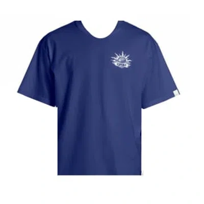 Replay Genderless Crew Neck 9zero1 Logo T-shirt In Blue