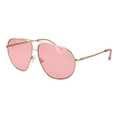 Replay Gold Metal Sunglasses In Pink