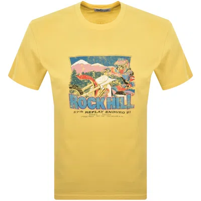 Replay Graphic T Shirt Yellow