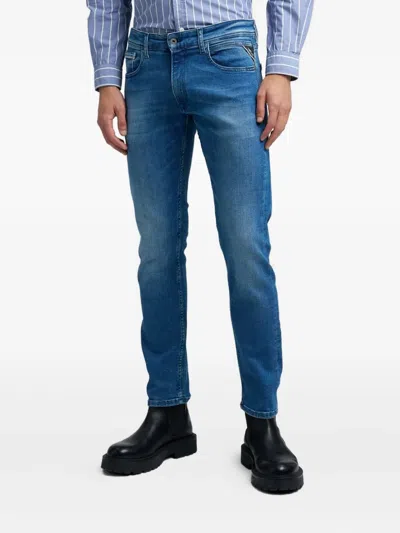 Replay Grover Five-pocket Jeans In Blue