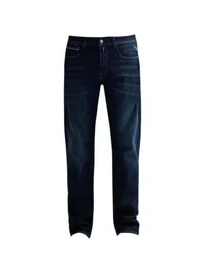 Replay Grover Straight-leg Jeans In Blue