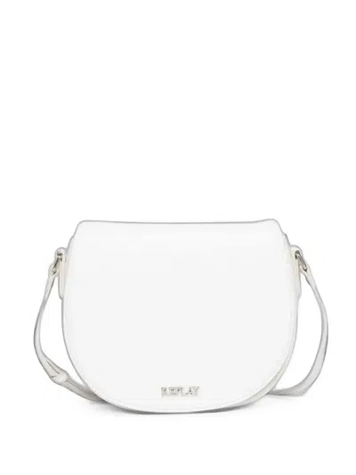 Replay Half-moon Shoulder Bag In White