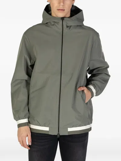 Replay Hooded Zip-up Jacket In Green