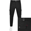 Replay Jaan Hyperflex Slim Fit Cargo Jeans Black In Black