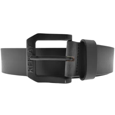 Replay Logo Buckle Belt Black
