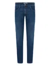 Replay Logo-patch Jeans In Blue