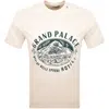 Replay Logo T Shirt Cream In White