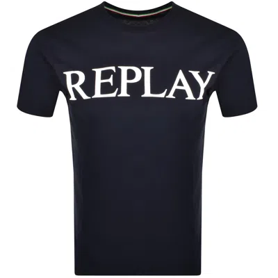 Replay Logo T Shirt Black