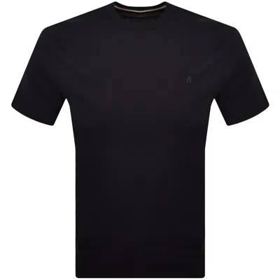 Replay Logo T Shirt Night Blue Navy In Black