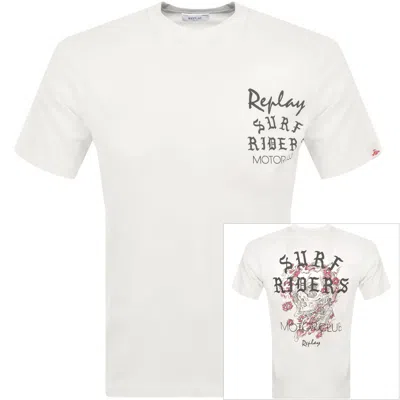Replay Logo T Shirt White