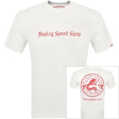 Replay Logo T Shirt White