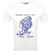 Replay Mens Graphic-print Relaxed Cotton-jersey T-shirt Natural White