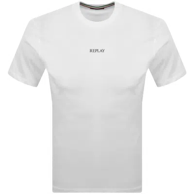 Replay Logo T Shirt White