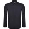 Replay Long Sleeved Shirt Black In Navy
