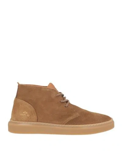 Replay Man Ankle Boots Camel Size 9 Leather In Brown