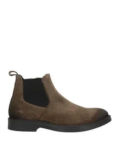 Replay Man Ankle Boots Taupe Size 11 Leather In Pink