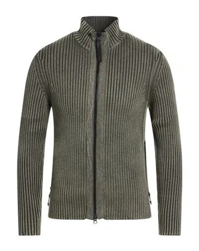 Replay Man Cardigan Military Green Size M Cotton In Gray