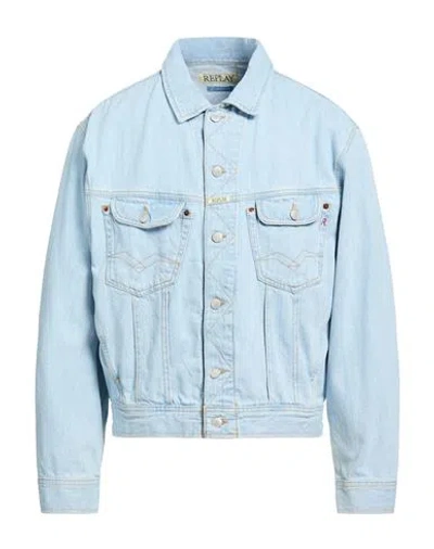 Replay Man Denim Outerwear Blue Size M Cotton
