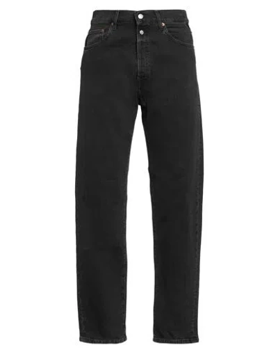 REPLAY REPLAY MAN JEANS BLACK SIZE 34W-32L COTTON, ELASTANE