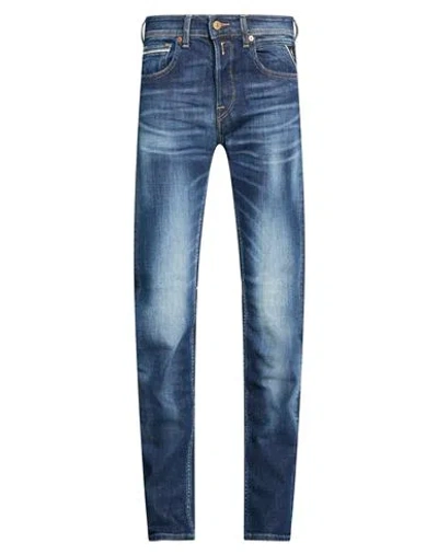 Replay Man Jeans Blue Size 28w-32l Cotton, Elastane