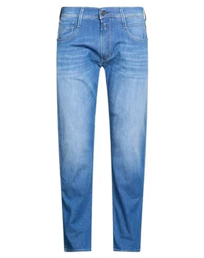 Replay Man Jeans Blue Size 29w-30l Cotton, Lyocell, Elastomultiester, Elastane In Multi