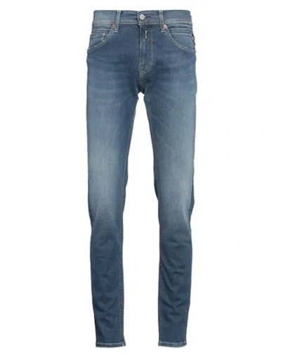 REPLAY REPLAY MAN JEANS BLUE SIZE 30W-30L COTTON, POLYESTER, ELASTANE