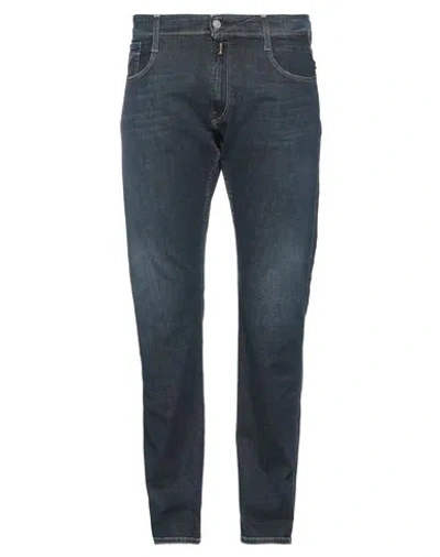Replay Man Jeans Blue Size 38w-32l Cotton, Elastane