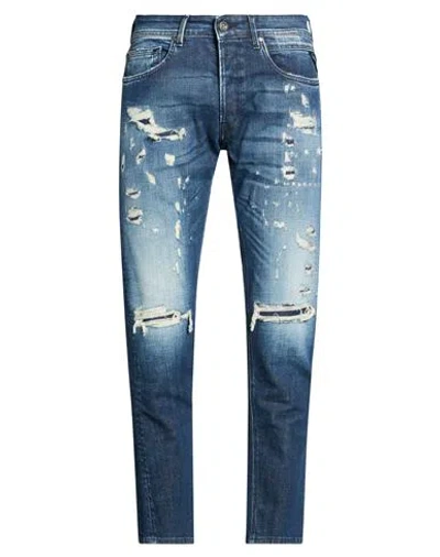 Replay Man Jeans Blue Size 32w-30l Cotton, Elastane