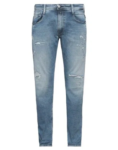 Replay Man Jeans Blue Size 29w-32l Cotton, Elastane