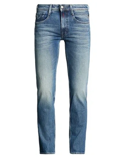 Replay Man Jeans Blue Size 34w-32l Cotton, Elastane