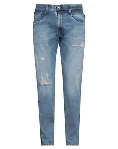 Replay Man Jeans Blue Size 34w-30l Cotton, Polyester, Elastane