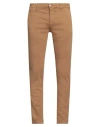 Replay Man Jeans Camel Size 32w-32l Cotton, Polyester, Elastane In Beige
