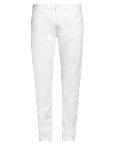 Replay Man Jeans White Size 38w-32l Cotton, Elastane
