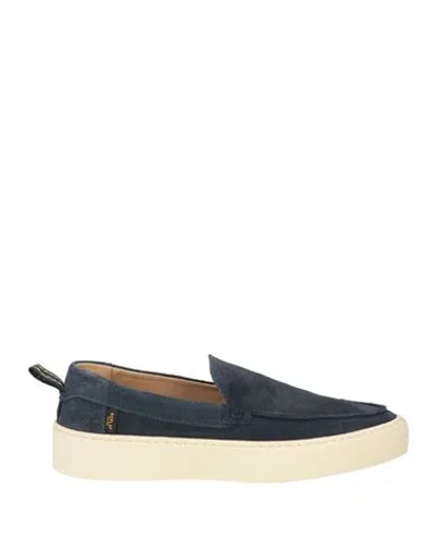 Replay Man Loafers Navy Size 9 Leather In Animal Print