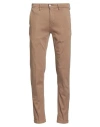Replay Man Pants Camel Size 29w-30l Cotton, Polyester, Elastane In Brown