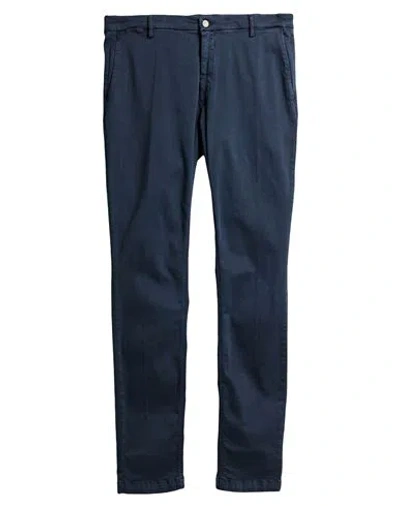 Replay Man Pants Navy Blue Size 40w-34l Cotton, Polyester, Elastane In Navy Blue