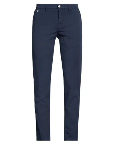 Replay Man Pants Navy Size 32w-32l Cotton, Elastane In Blue