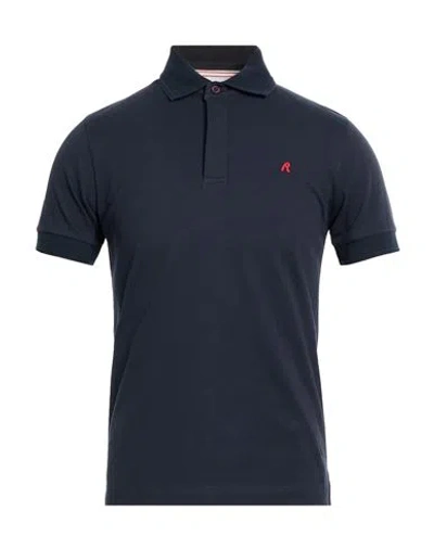 Replay Man Polo Shirt Midnight Blue Size S Cotton, Elastane
